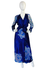 1980s Silk Chiffon & Sequin Hanae Mori