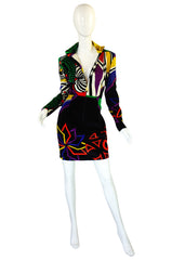 1990s Gianni Versace Versus Velvet Dress