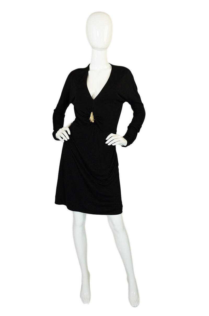 F/W 2000 Tom Ford for Gucci Plunge Jersey Dress Shrimpton Couture F/W 2000 Tom Ford for Gucci Plunge Jersey Dress Shrimpton Couture