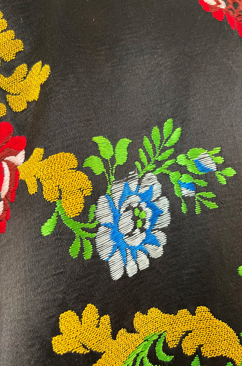 Spectacular Vintage Oversized Kimono Coat Made From an Incredible Antique Floral Silk Brocade