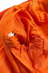 Iconic 1960s Andres Courreges Bright Orange  & White Vinyl Coat or Dress