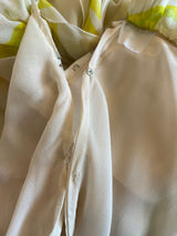 Beautiful 1973 Christian Dior by Marc Bohan Printed Silk Chiffon Dress