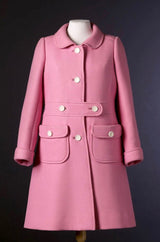 Exceptional Museum Held Fall 1969 Andre Courreges Couture Sculpted Pink Coat