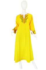 1960s Cotton Embroidered Josefa Caftan