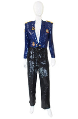 1980s Sequin High Pant & Crop Jacket