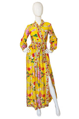 1960s Oscar De La Renta Yellow Maxi Dress