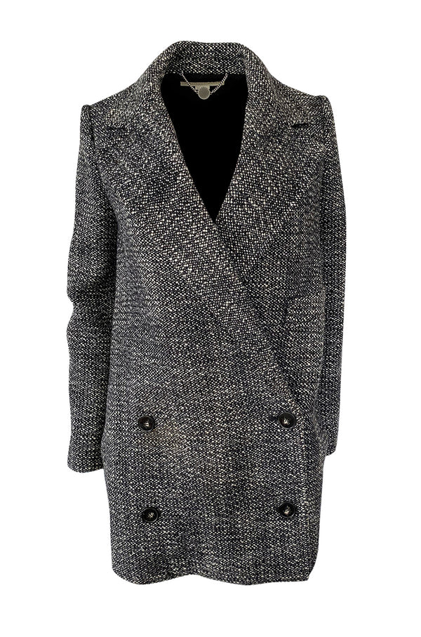 Pre-Fall 2011 Stella McCartney Grey Wool Boucle Low Button Coat