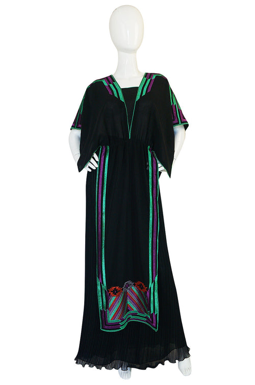 c1970-74 Janice Wainwright Embroidered Caftan Tabard & Skirt Set