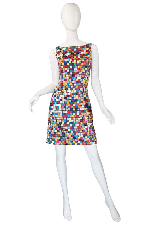 Spring 1996 Todd Oldham Runway Check Dress