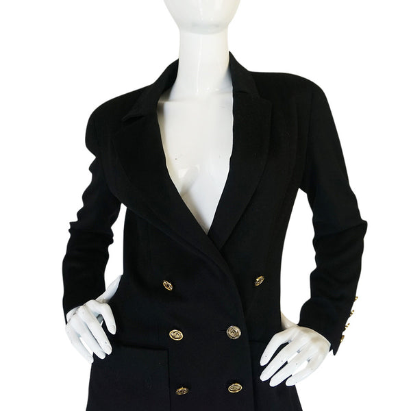 【⭐︎CHANEL⭐︎】ビーバーテールジャケット＆ロングジョンセット 1980s Chanel Cashmere w 14 Chanel Gold Buttons Jacket