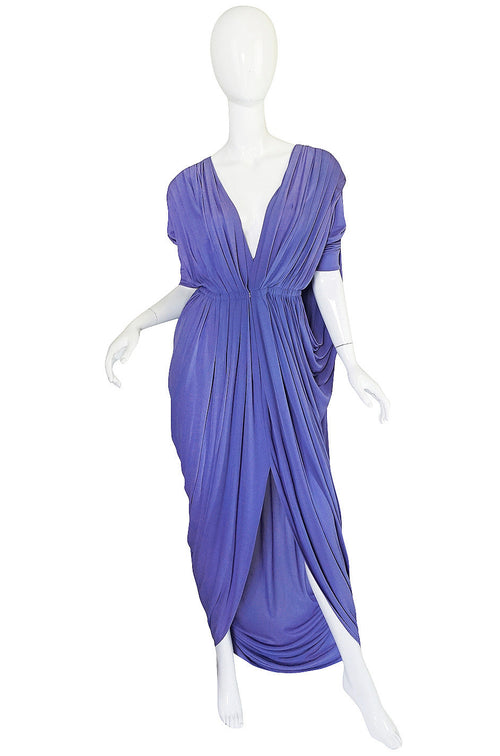 c1976 Rare Halston Draped Goddess Jersey Gown