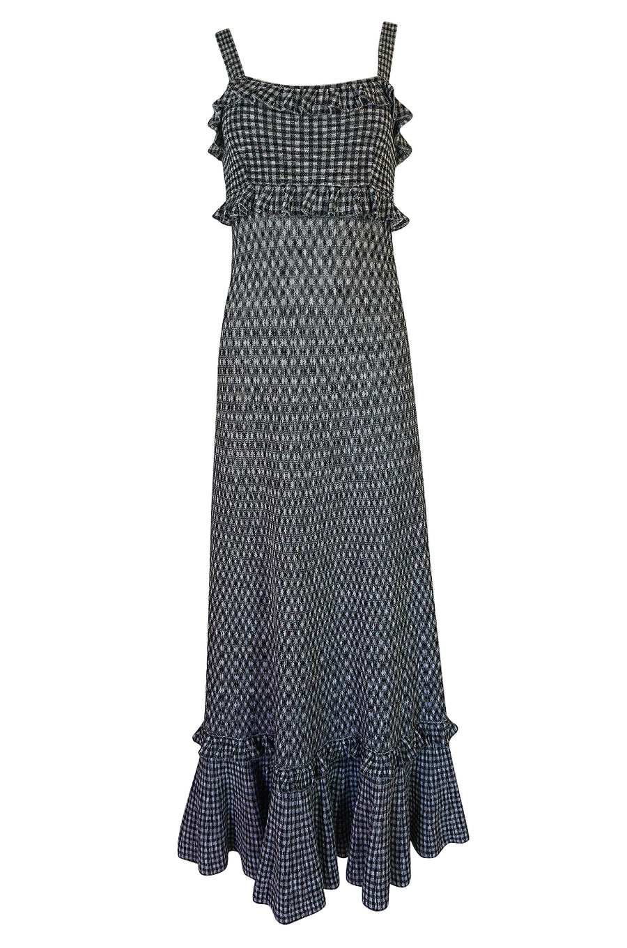 blue dress for baby girl Vintage Chanel Black & White Check Soft Stretch Knit Halter Dress –  Shrimpton Couture