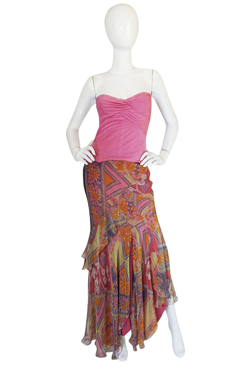 1990s Galliano for Dior Silk Corset & Skirt Set