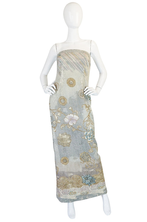 F/W 1995-96 Giorgio Armani Couture Fully Beaded Runway Dress
