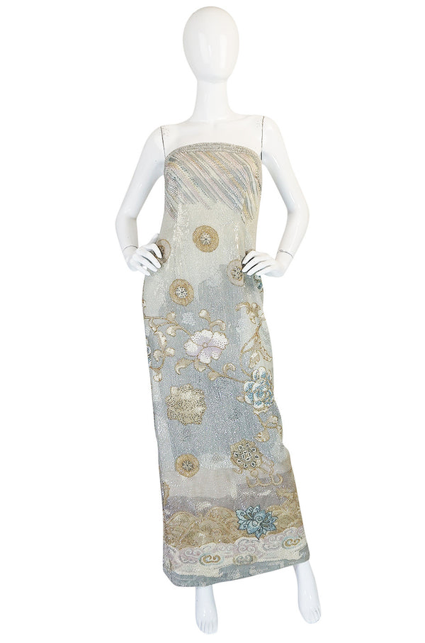 F/W 1995-96 Giorgio Armani Couture Fully Beaded Runway Dress
