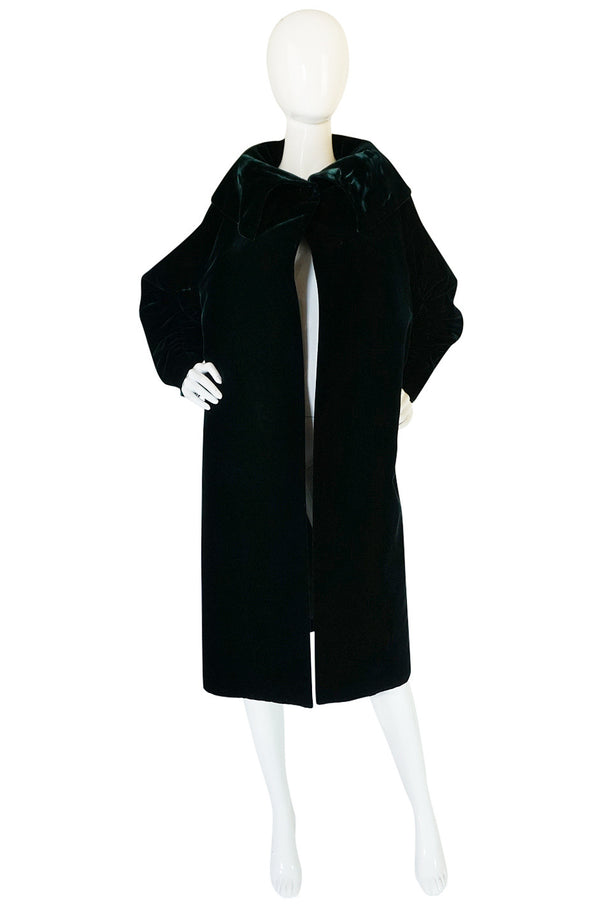 1962 Green Velvet Jacques Griffe Ad Campaign Coat