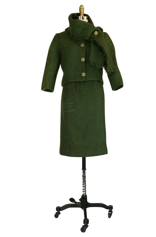 c.1958 Green Museum Held Balenciaga Haute Couture Suit