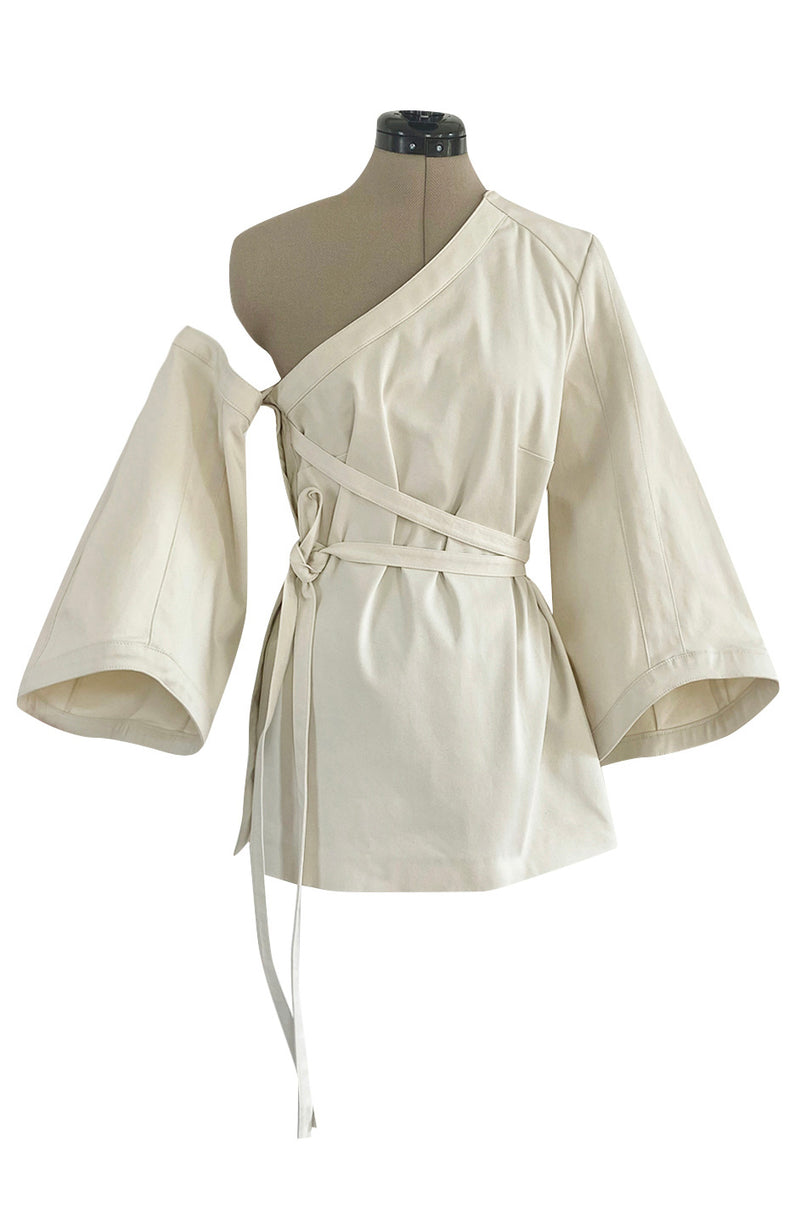 Fall 2016 Rosie Assoulin Convertible to One Shoulder w Removeable Sleeve Top