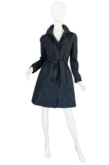 Recent Chic Prada Blue Silk Taffeta Spring Weight Jacket
