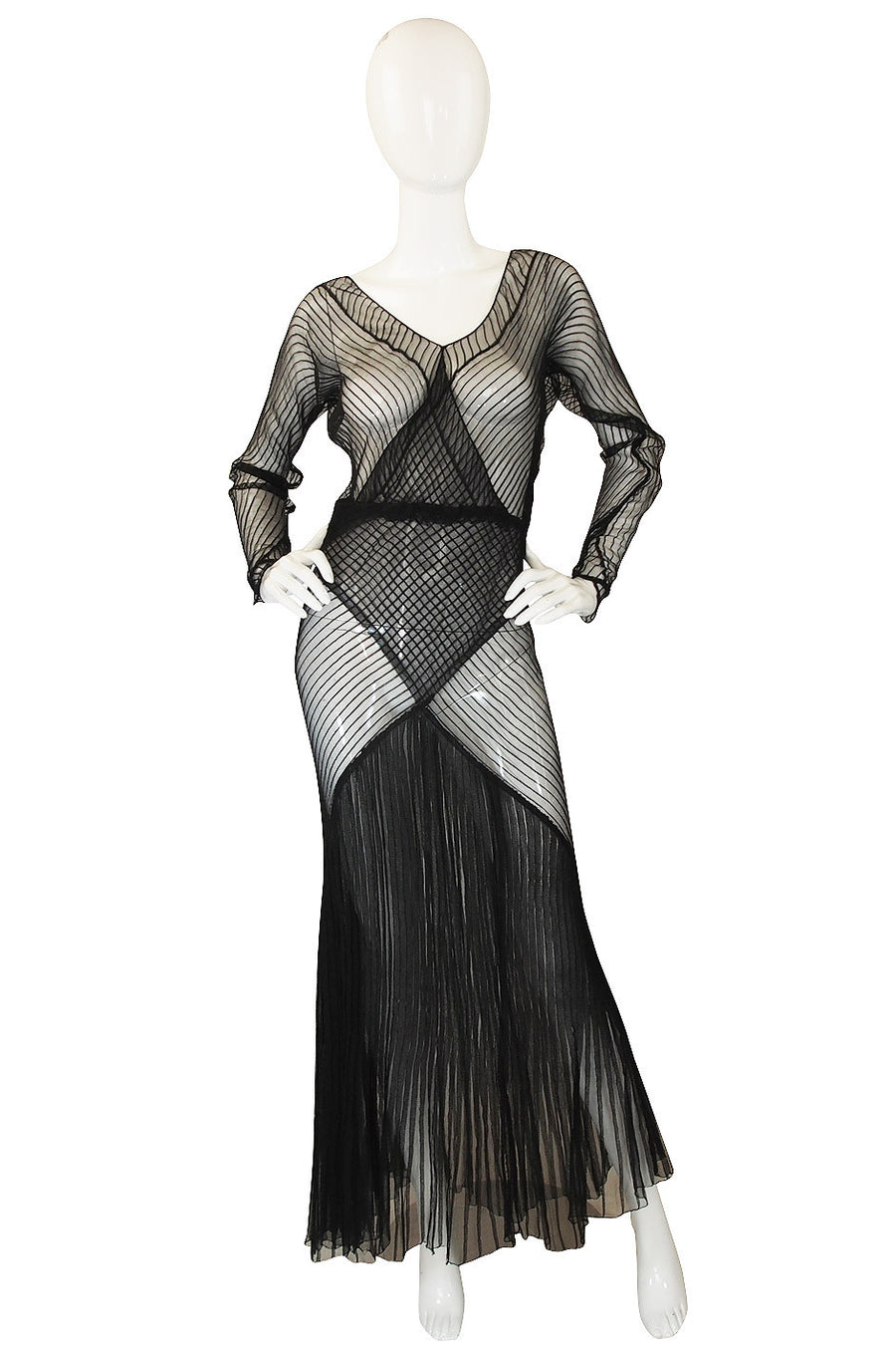 black 1930s dress 1930s Bias Gown - Museum Floral