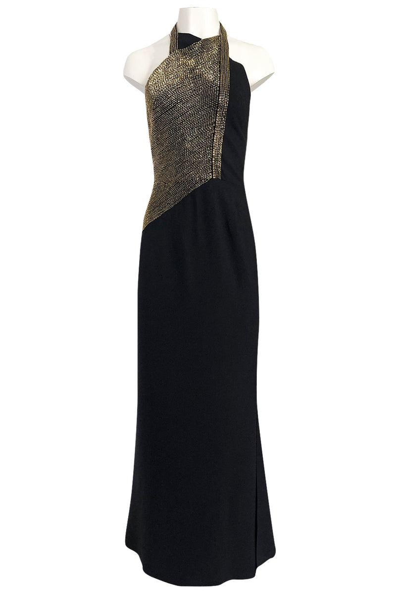 karl lagerfeld black dress with gold buttons Karl Lagerfeld Paris Women's Tonal Long Sleeve Collared Jacquard Dress - Black