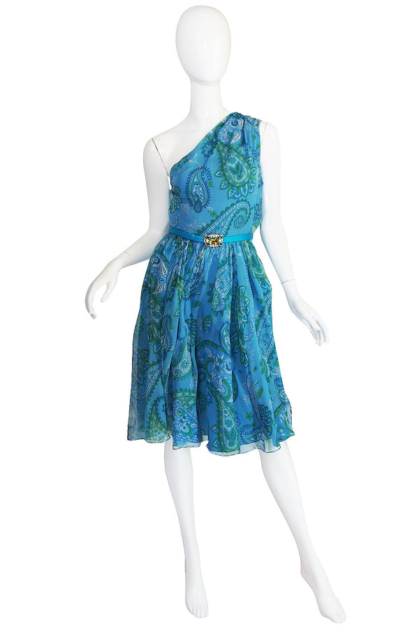 Cruise 2008 Galliano for Christian Dior Blue Silk Dress