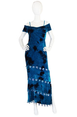 1990s Romeo Gigli Velvet & Disc Dress & Clutch
