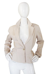 1990s Azzedine Alaia Side Corset Tied "Safari" Jacket