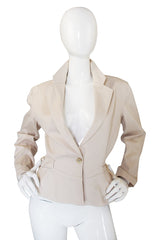 1990s Azzedine Alaia Side Corset Tied "Safari" Jacket