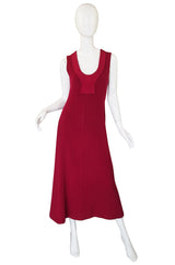 1960s Maggy Reeves Red Jersey Dress