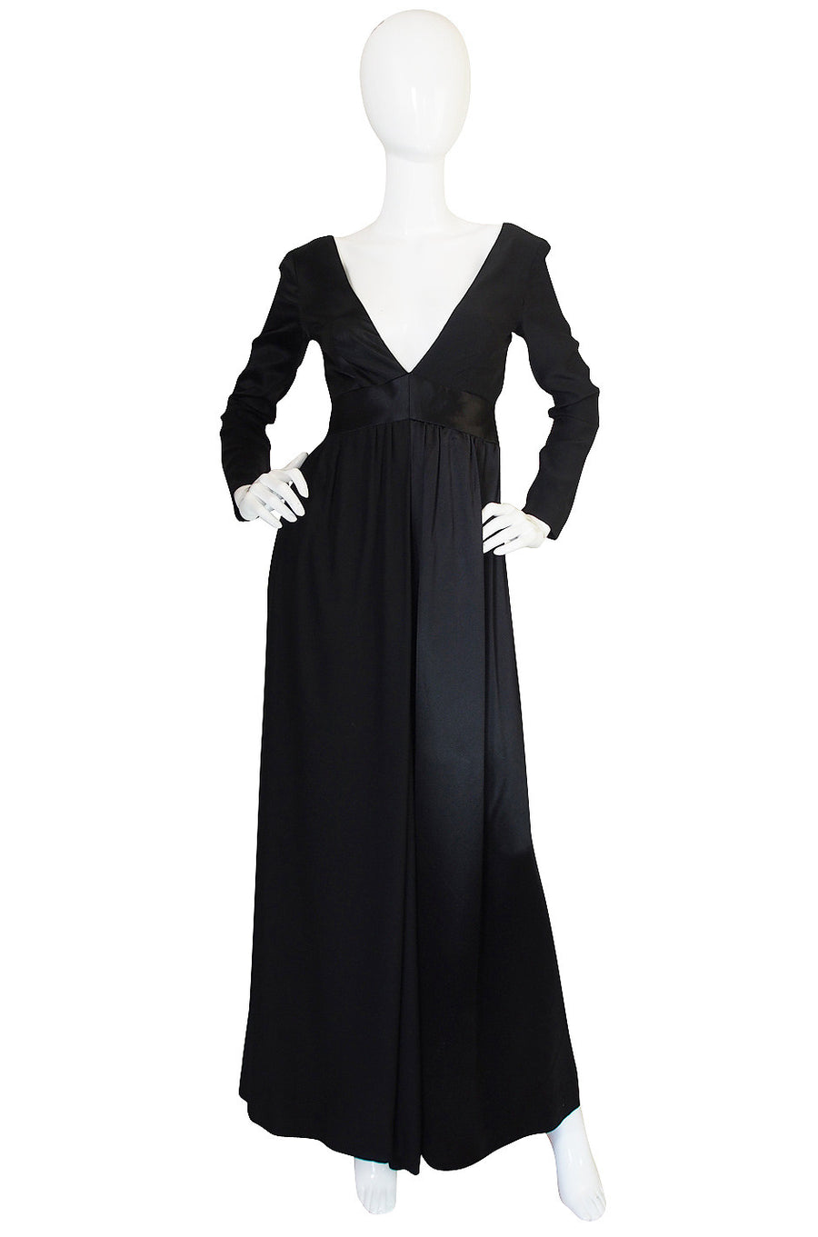 c1966 Black Silk Emilio Pucci Plunged Jumpsuit – Shrimpton Couture