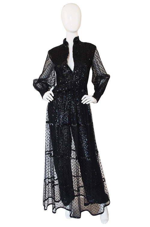 1960s Oscar De La Renta Sequin Jumpsuit