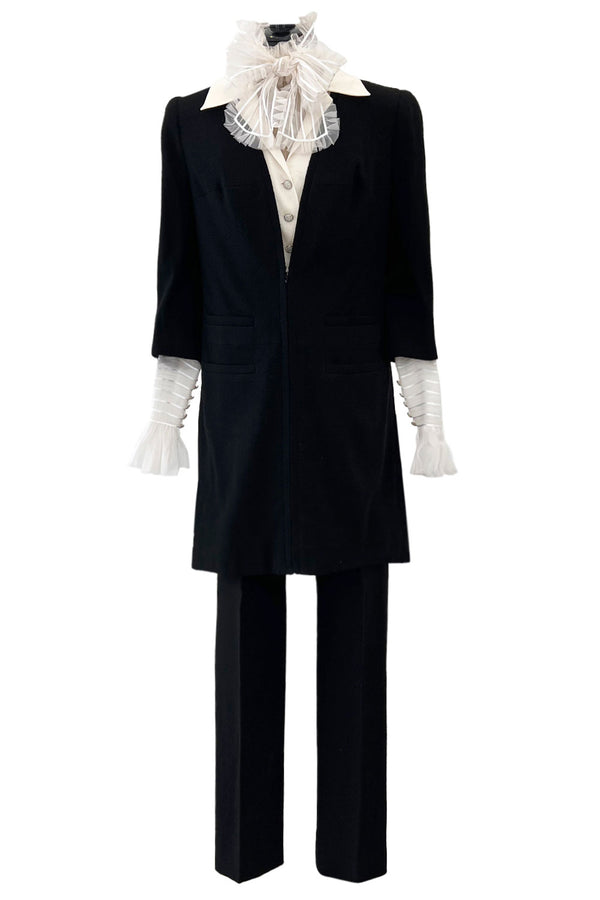 c.1994 Iconic Black and White Chanel Logo Suspenders – Shrimpton Couture