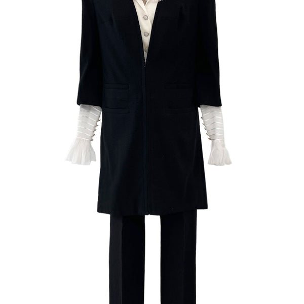 Spring 2006 Chanel by Karl Lagerfeld Haute Couture Pant Set w Detachable Collar & Sleeves