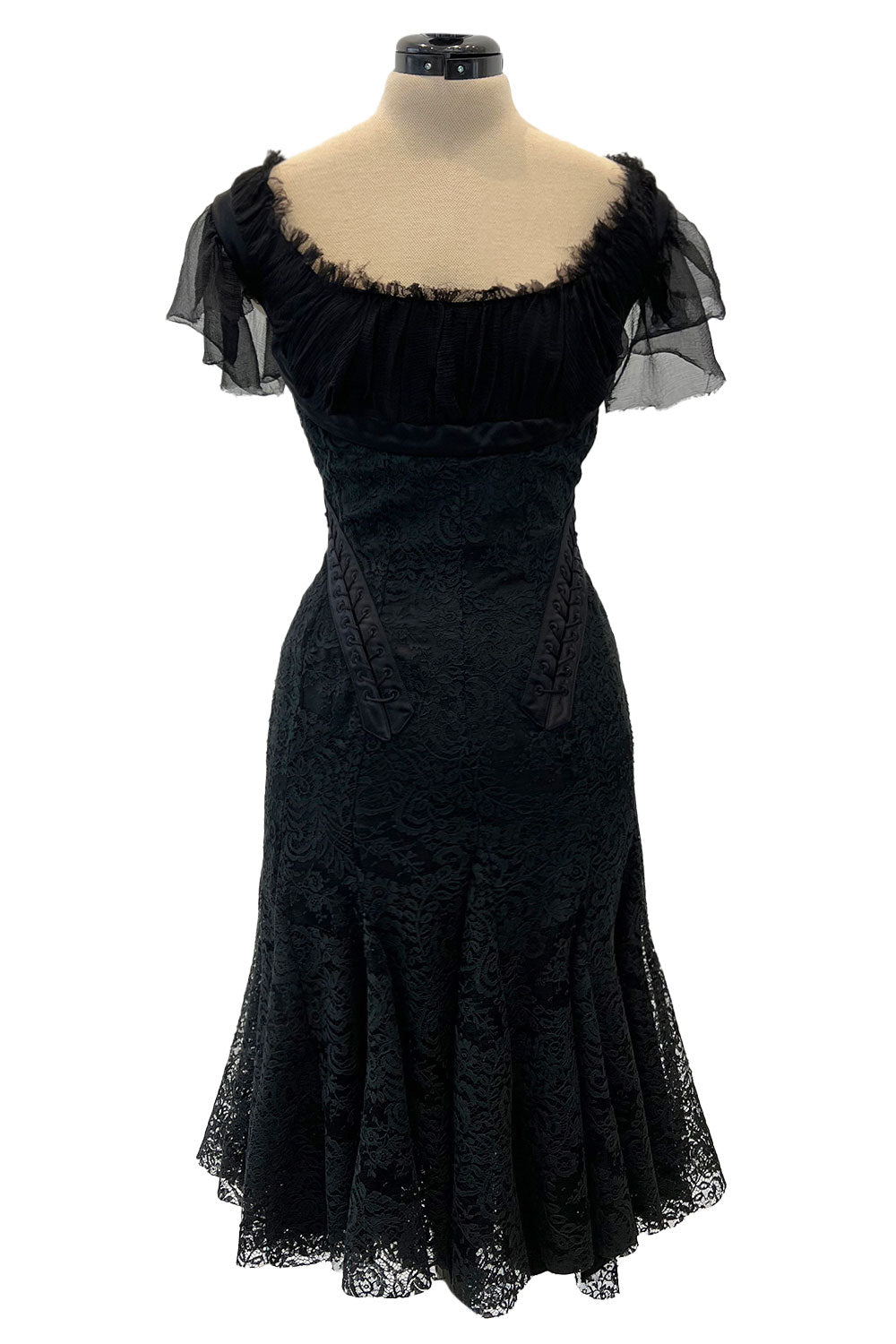 alexander mcqueen black dress Silk Chiffon Floor Length Fashion Full Circle inspired seam detailing McQueen Satin Evening Dress -