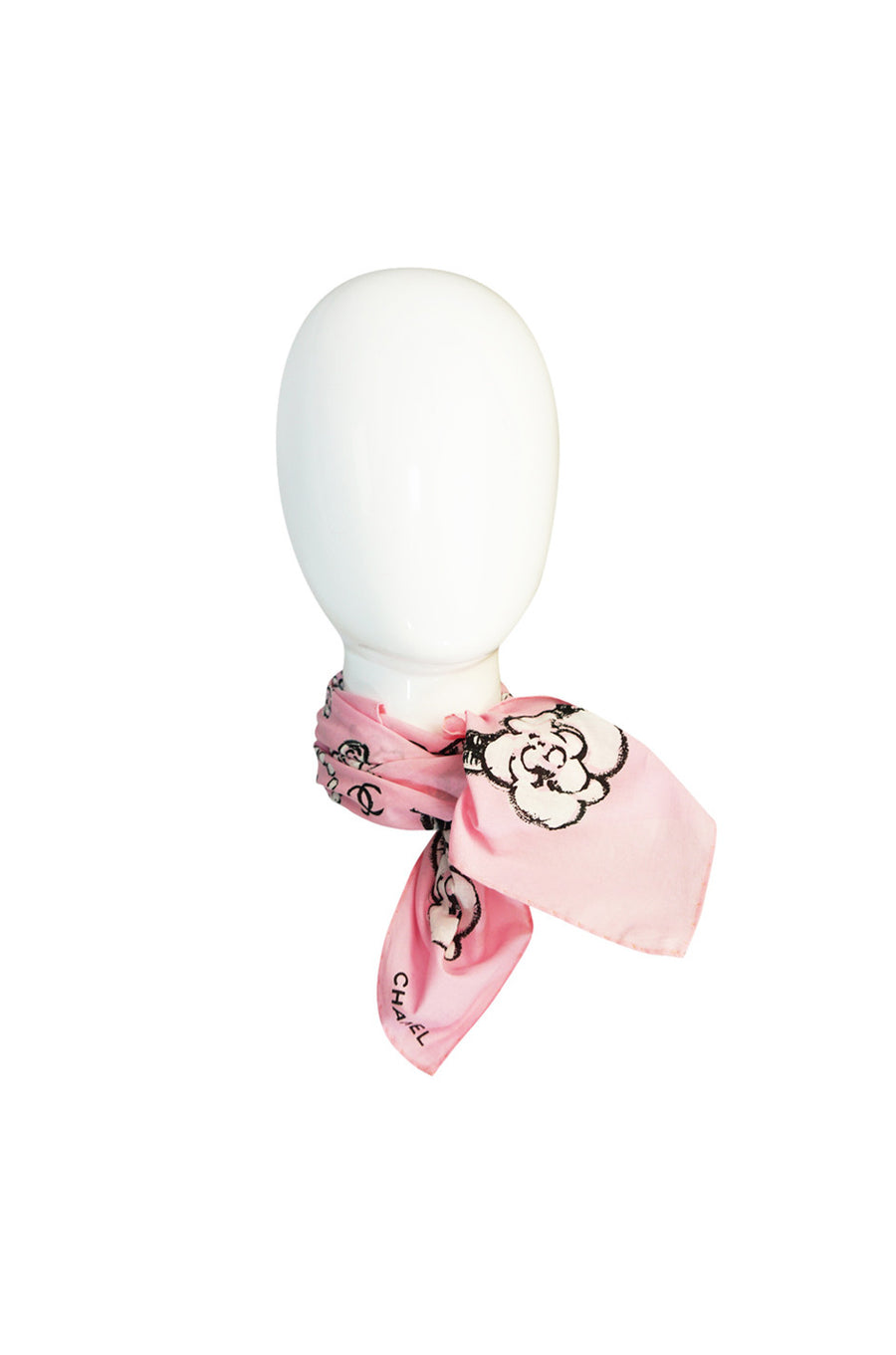S/S 1993 Pink Cotton Chanel Logo Pocket Square Scarf – Shrimpton
