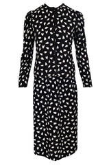 Fall 1982 Yves Saint Laurent Heart Print Black & White Suit Set