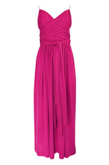 1970s Marita by Anthony Muto Pink Jeresey Wrapped Halter Dress