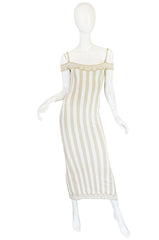 Rare Spring 1992 Museum Held Azzedine Alaia Striped Dress