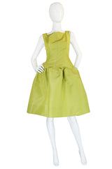 Iconic S/S 2004 Oscar De La Renta Lime Green "Carrie" Dress