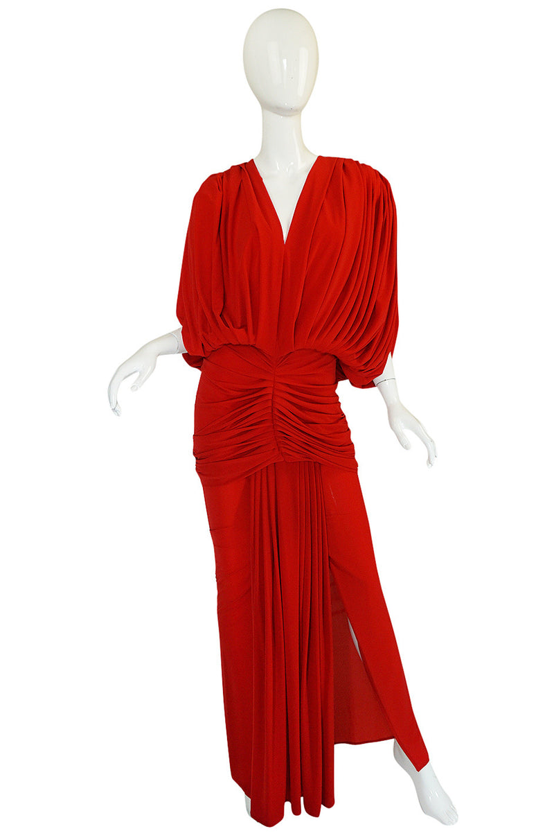 1980s Red Jersey Norma Kamali Multi Wear Dress Set – Shrimpton Couture