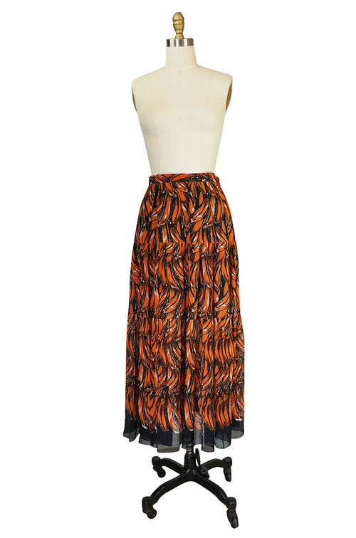 Spring 2011 Runway Silk Banana Print Prada Skirt