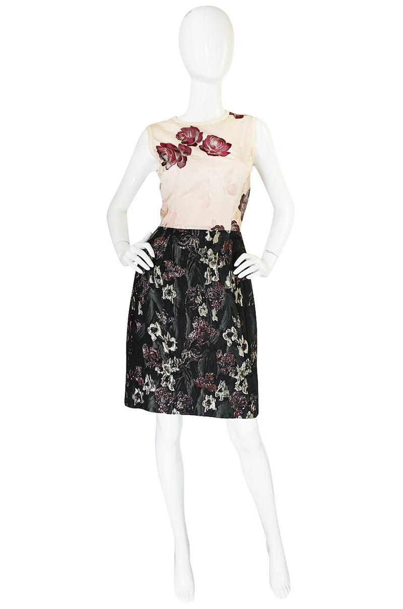 Recent Dolce & Gabbana Puffed Lame Floral Dress
