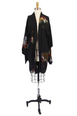 1950s Stunning silk and Metallic Thread Kimono