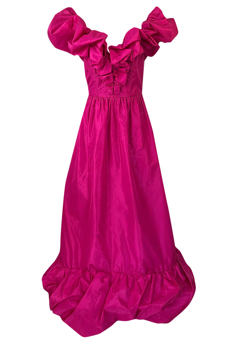 hot pink halter prom dress Luuvis Fuchsia Mermaid Halter Neck Backless Long Satin Prom Dress With Split main image 1