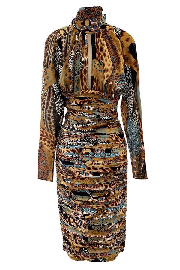 F/W 1993 Chanel by Karl Lagerfeld Velvet Boned Corset Gold Chain CC Button  Dress at 1stDibs