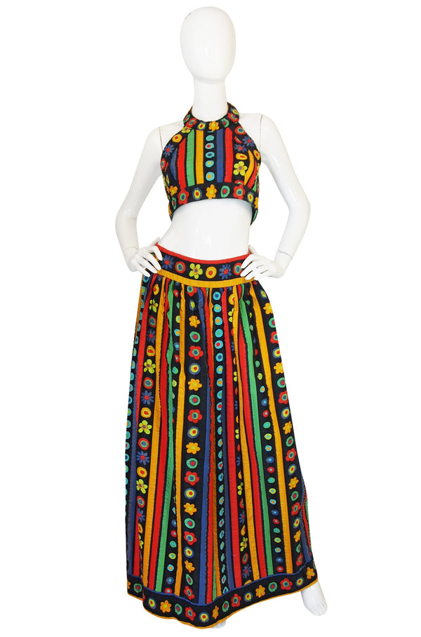 Amazing 1971 Donald Brooks Halter Top & Skirt