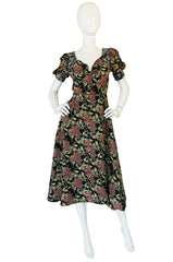 1970s Pretty Jeff Banks Printed Floral Swing Dress