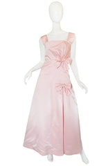 Romantic 1980s Pink Arnold Scaasi Boutique Bow Gown