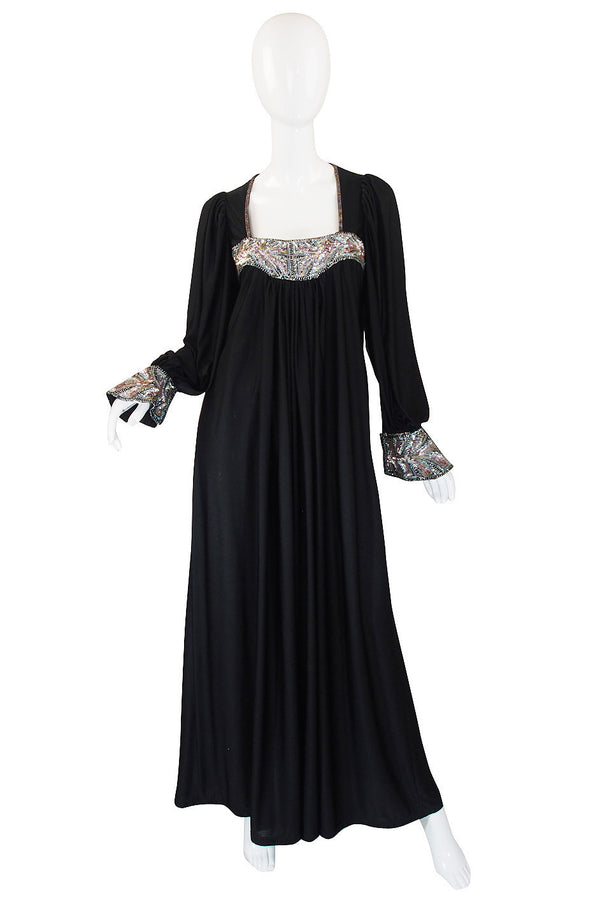 Museum Held 1970s Bill Gibb Sequin Detail Jersey Dress